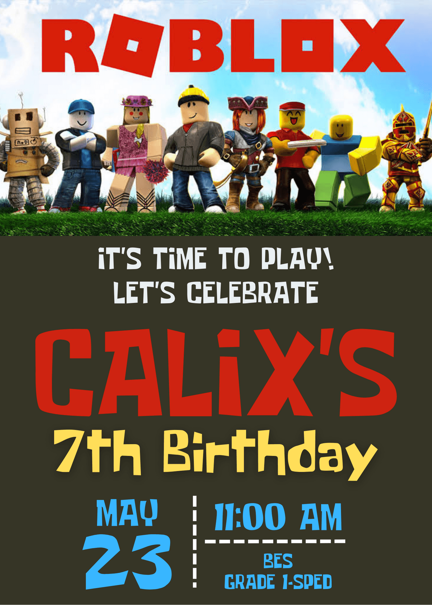 Birthday Invitation Roblox By Fedeline salvador Raket PH