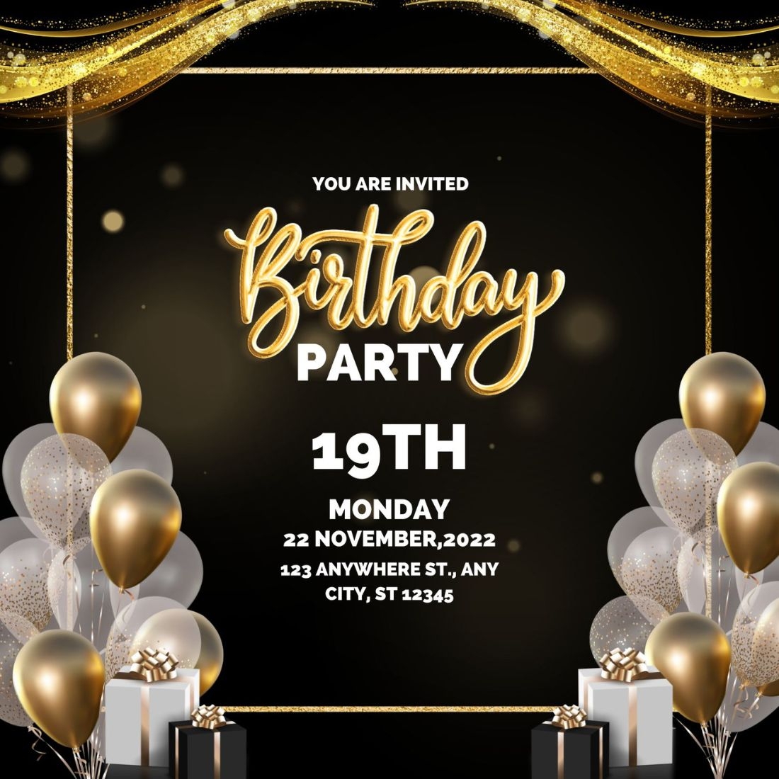 Birthday Party Invitation Template