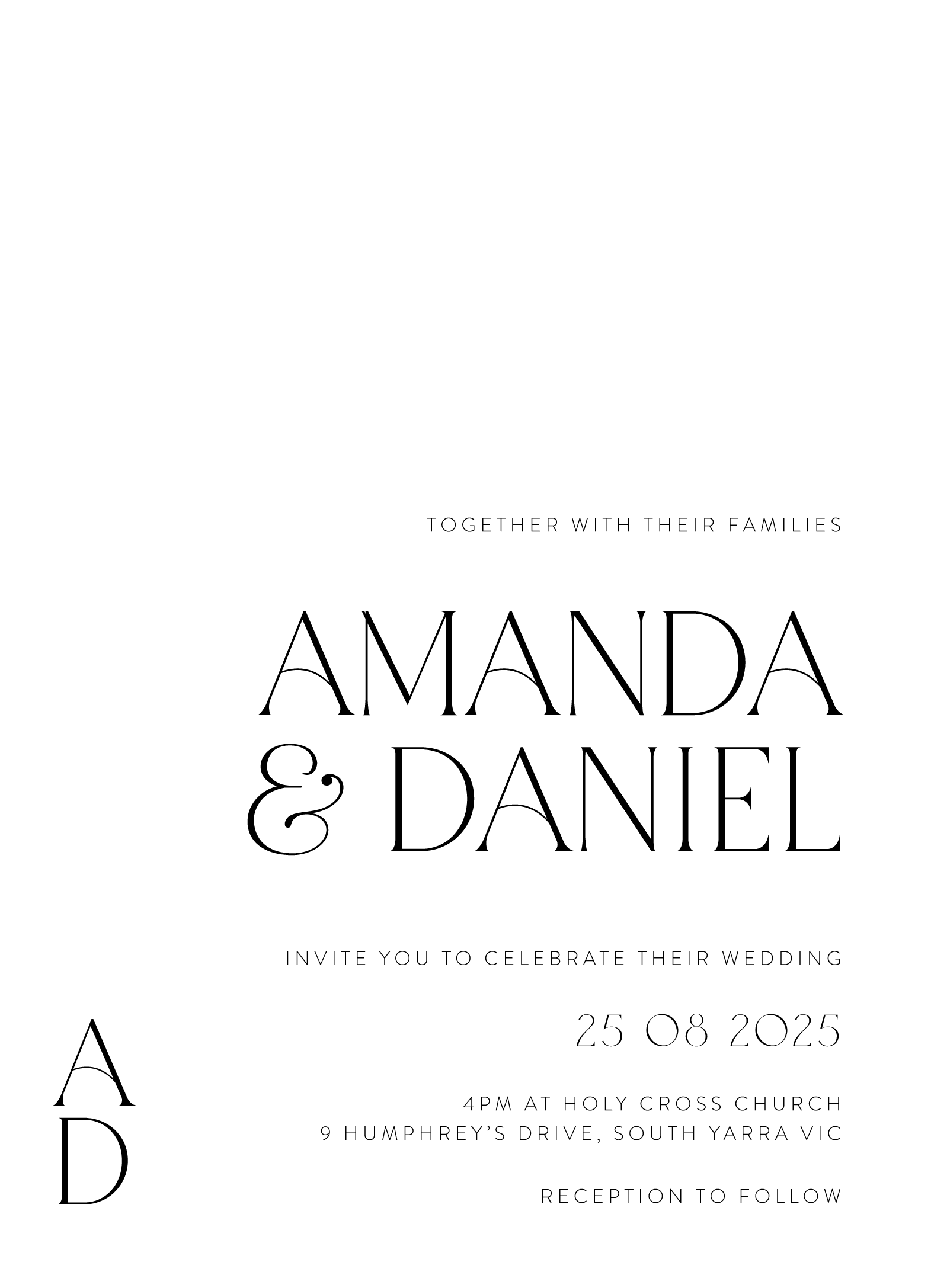 Black And White Wedding Invitations By Paperlust