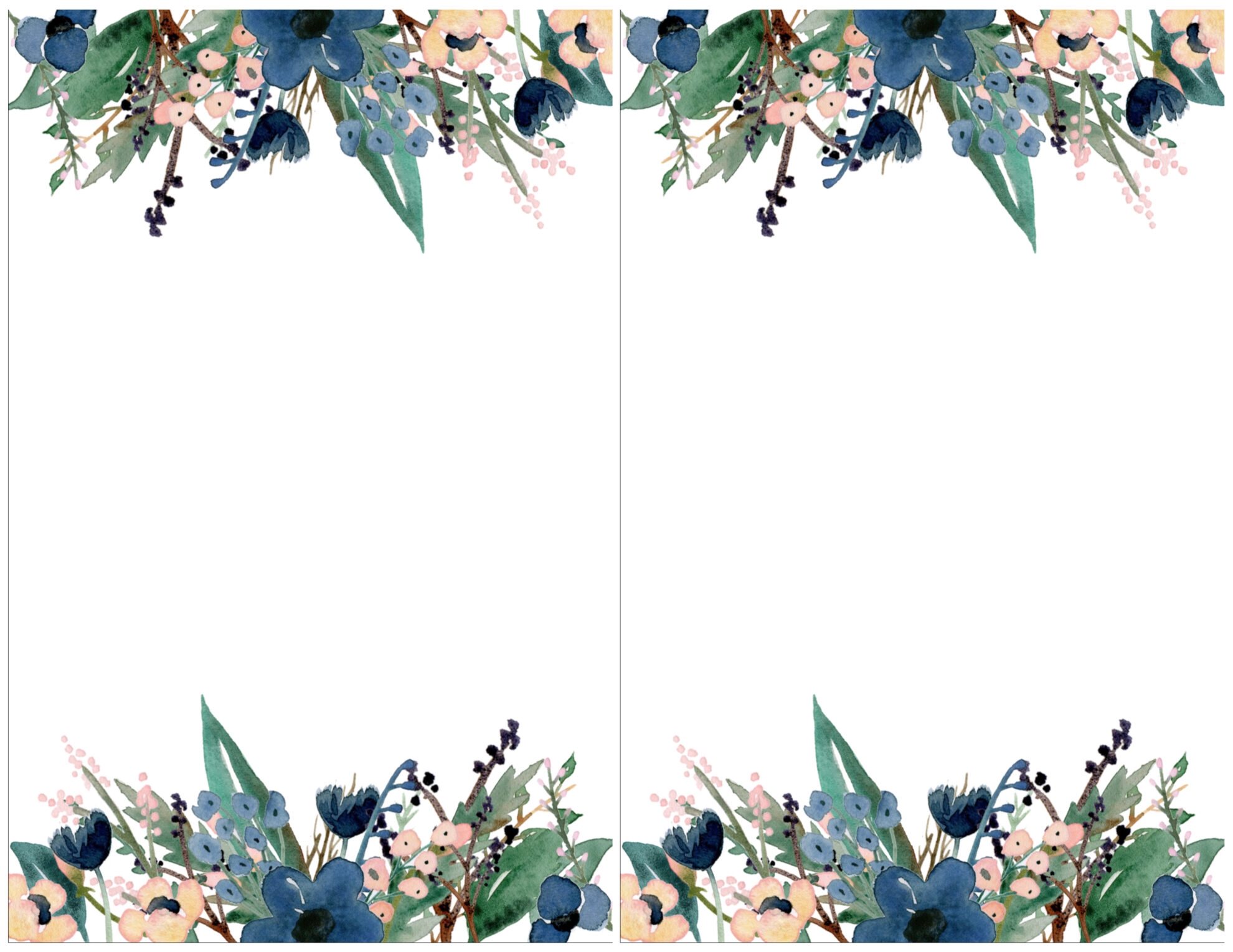 Blue Free Printable Invitation Templates Paper Trail Design