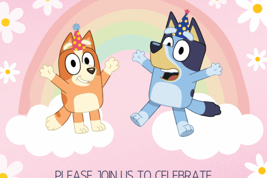 Bluey Birthday Invitation Template Canva 4 Payhip