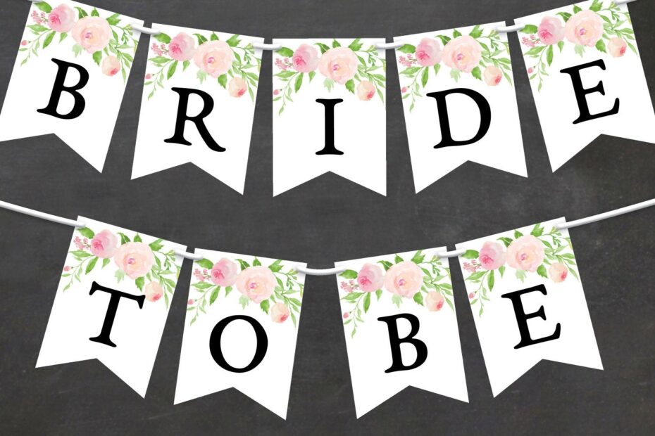 Bridal Shower Banner Template