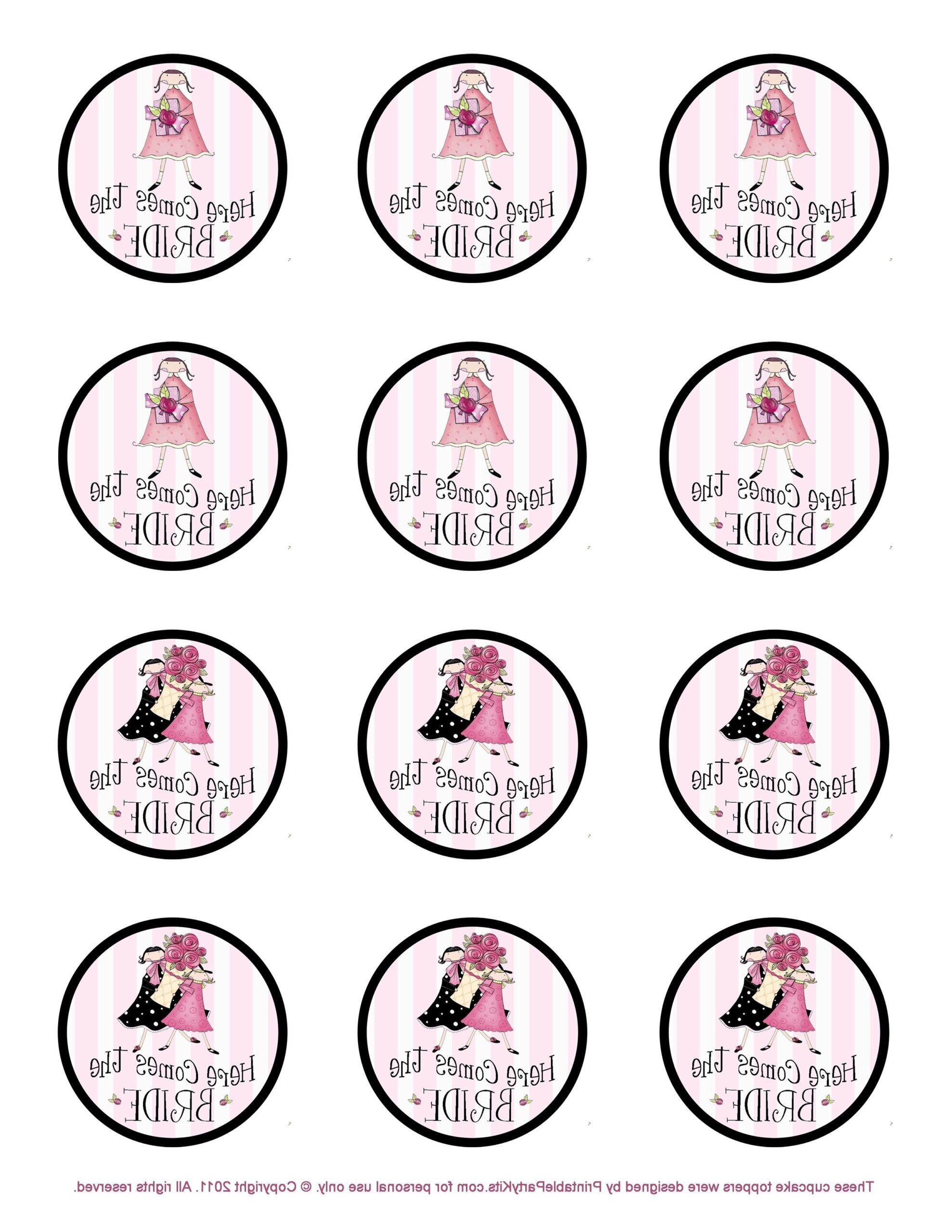 Bride To Be Cupcake Toppers Printable