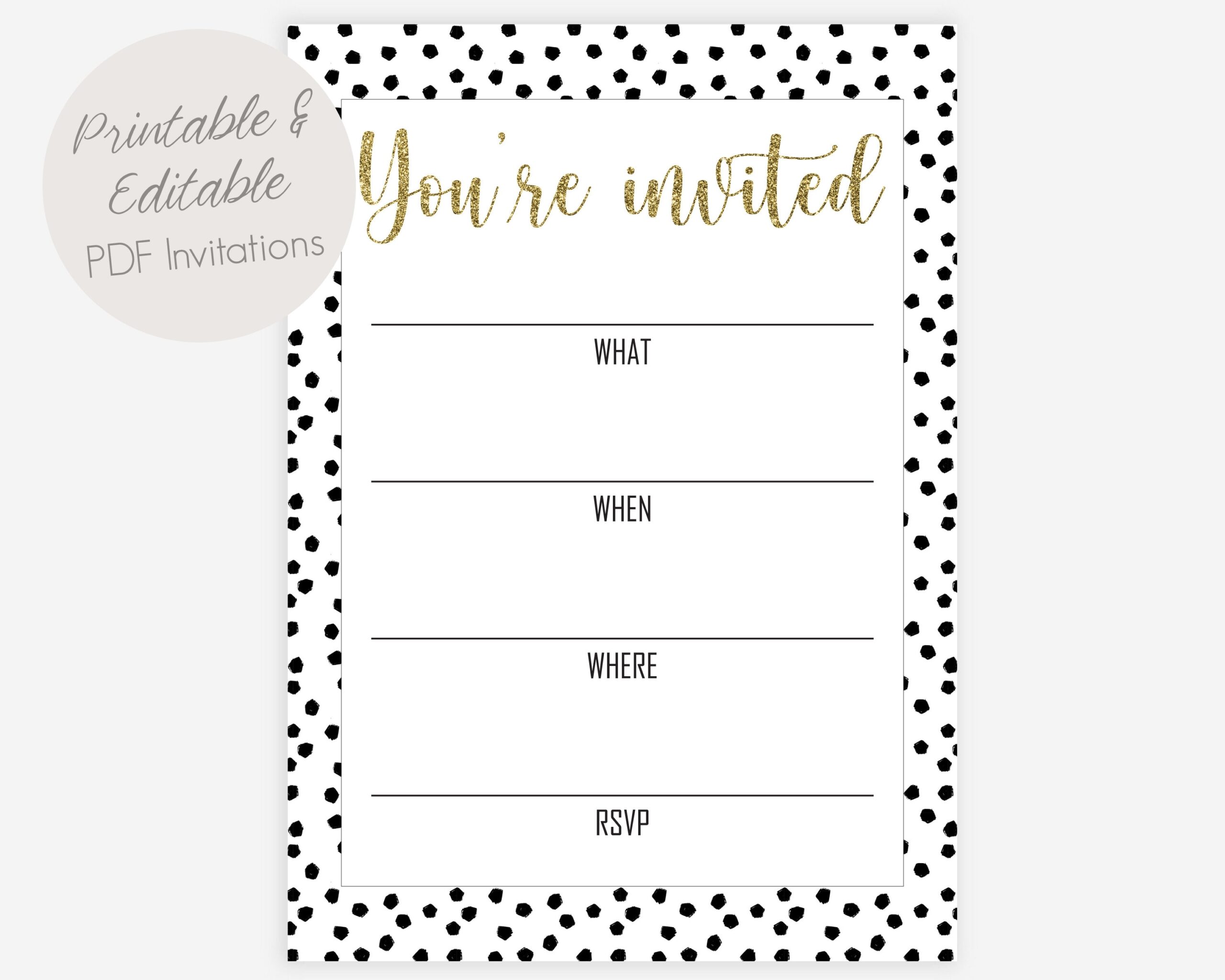 Buy Printable And Editable You re Invited Invitation Fill In The Blank Invitations Fill in Invitations For Parties And Special Occasions Online In India Etsy
