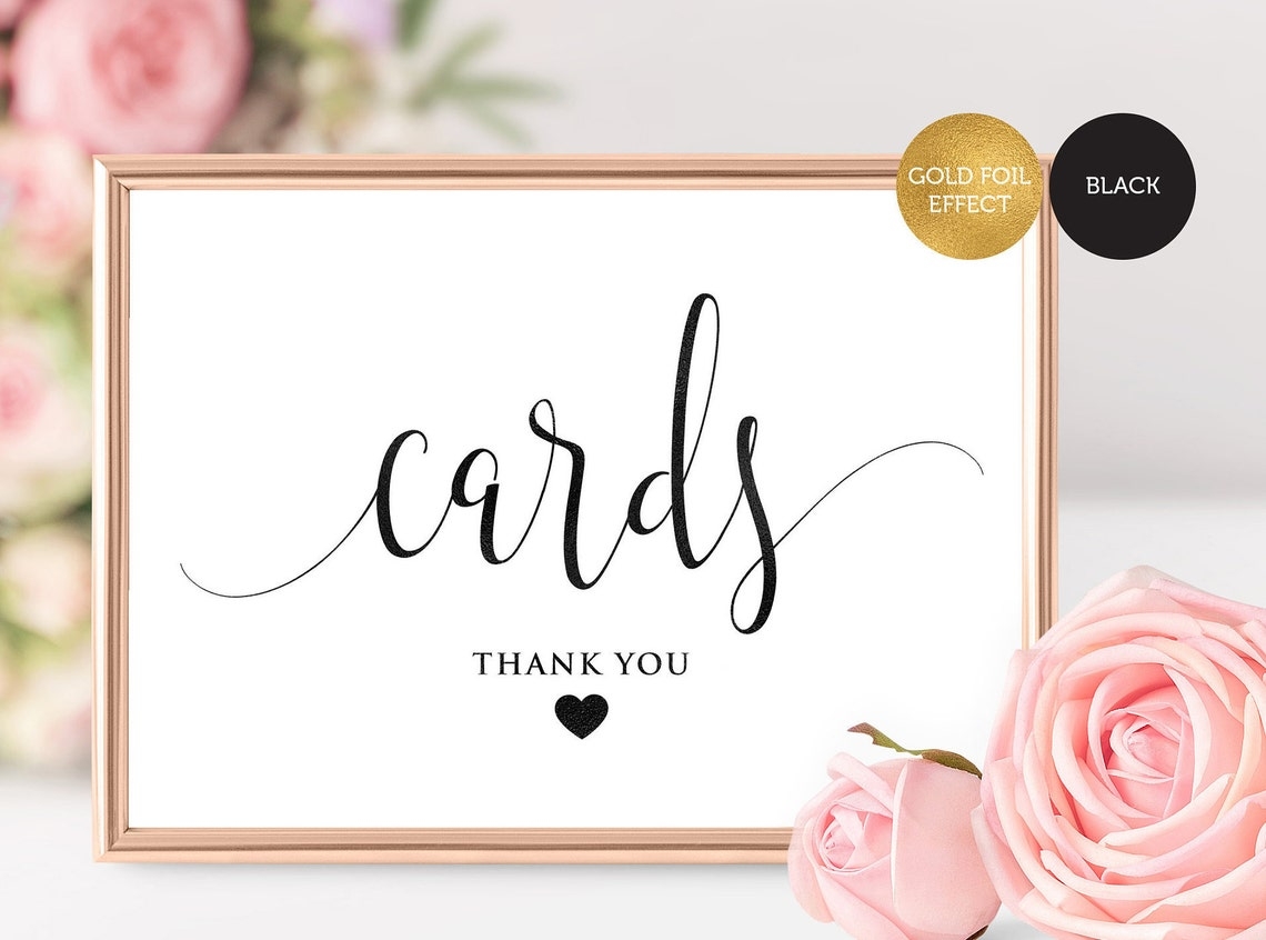 Cards Sign Printable Wedding Cards Sign Wedding Sign Gift Etsy