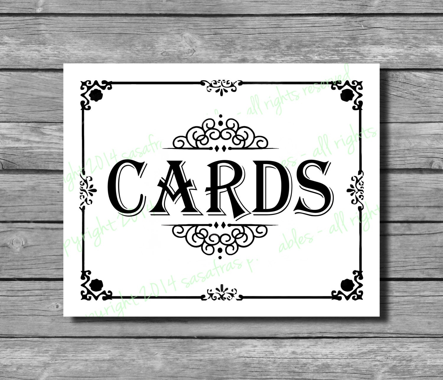 CARDS Wedding Sign DIY Download And Print Printable File