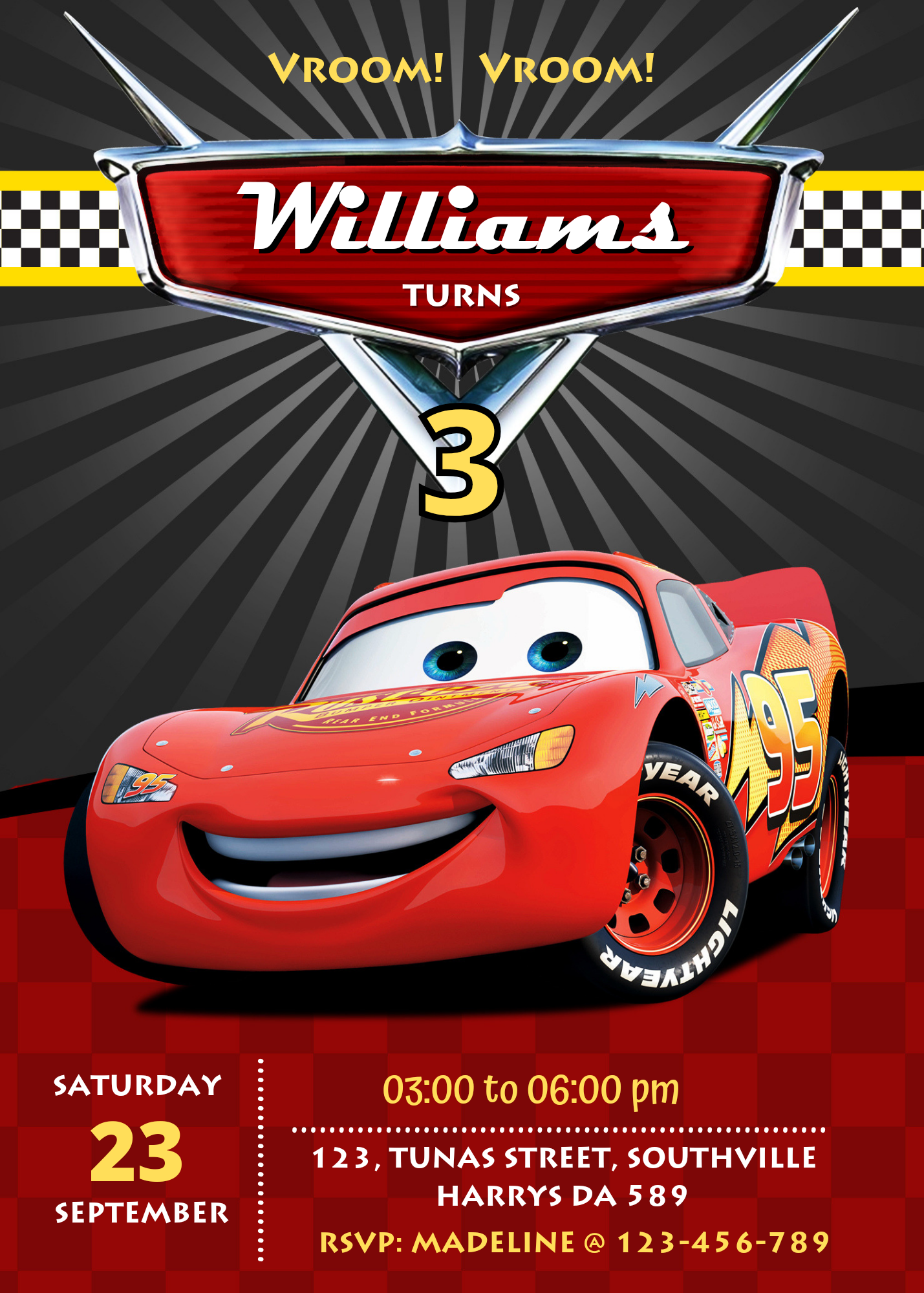 Cars Birthday Invitation Template Canva 1 Payhip