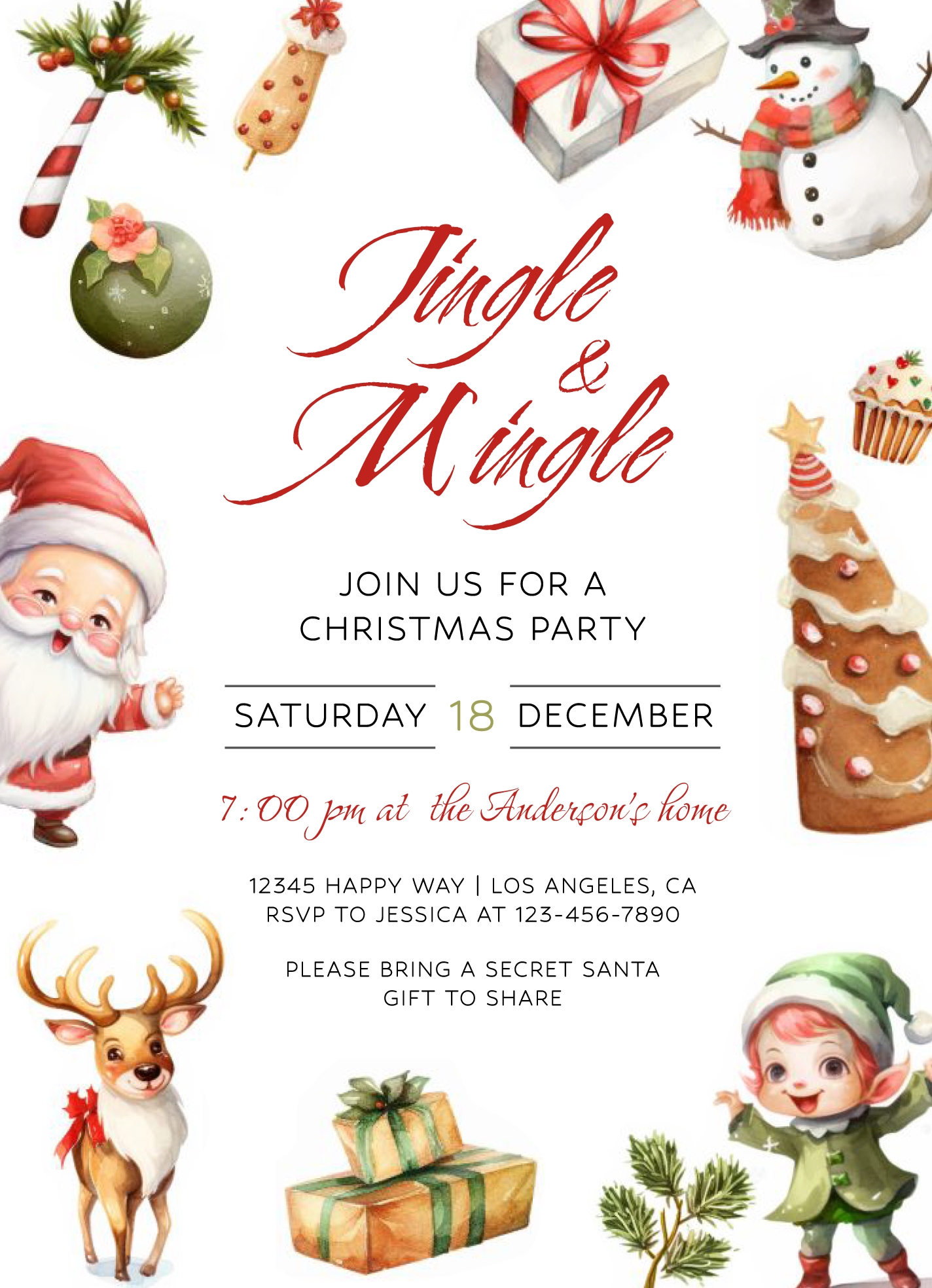 Christmas Invitation Free Google Docs Template Gdoc io