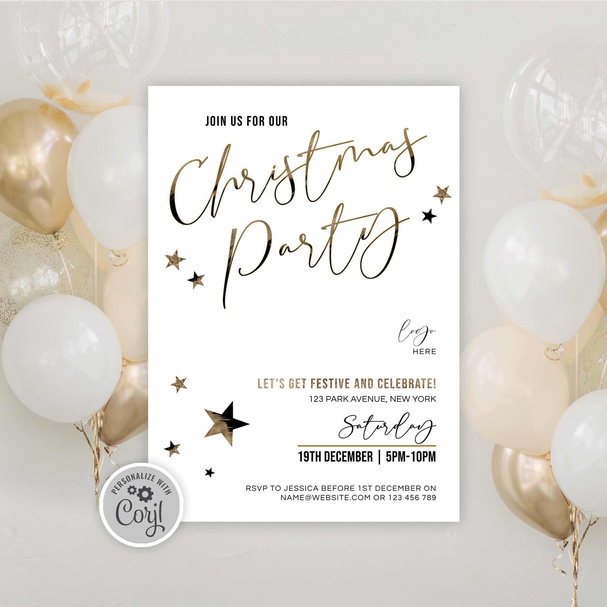 Christmas Party Invitation Template DIY Holiday Party Invitations