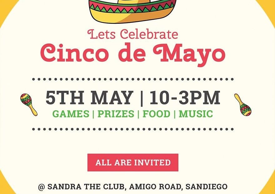 Cinco De Mayo Day Invitation Template In Word Pages PSD Publisher Download Template