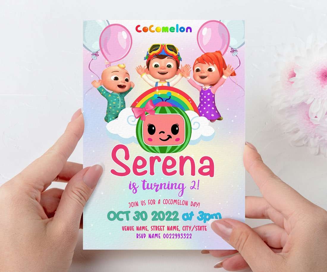 CoComelon Birthday Invitation Template Instant Edit And Download