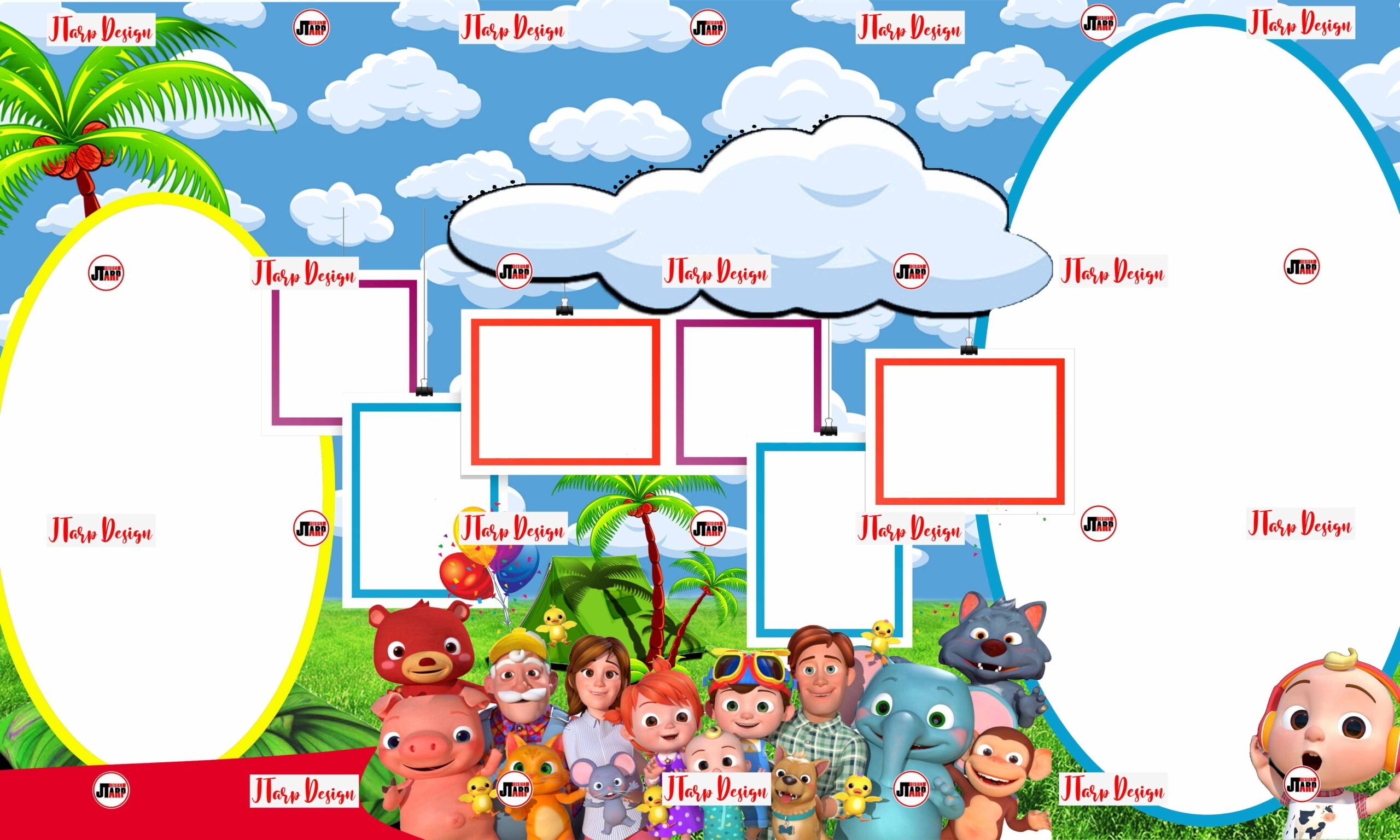 Cocomelon Tarpaulin Blank Temple PNG JTarp Design