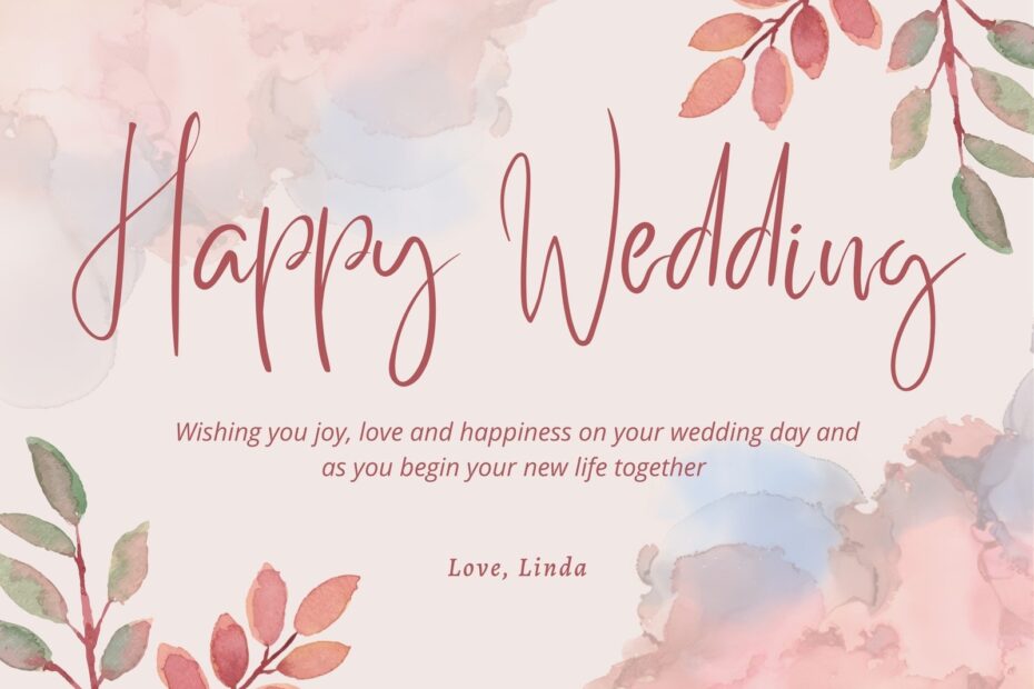 Congratulations On Your Wedding Card