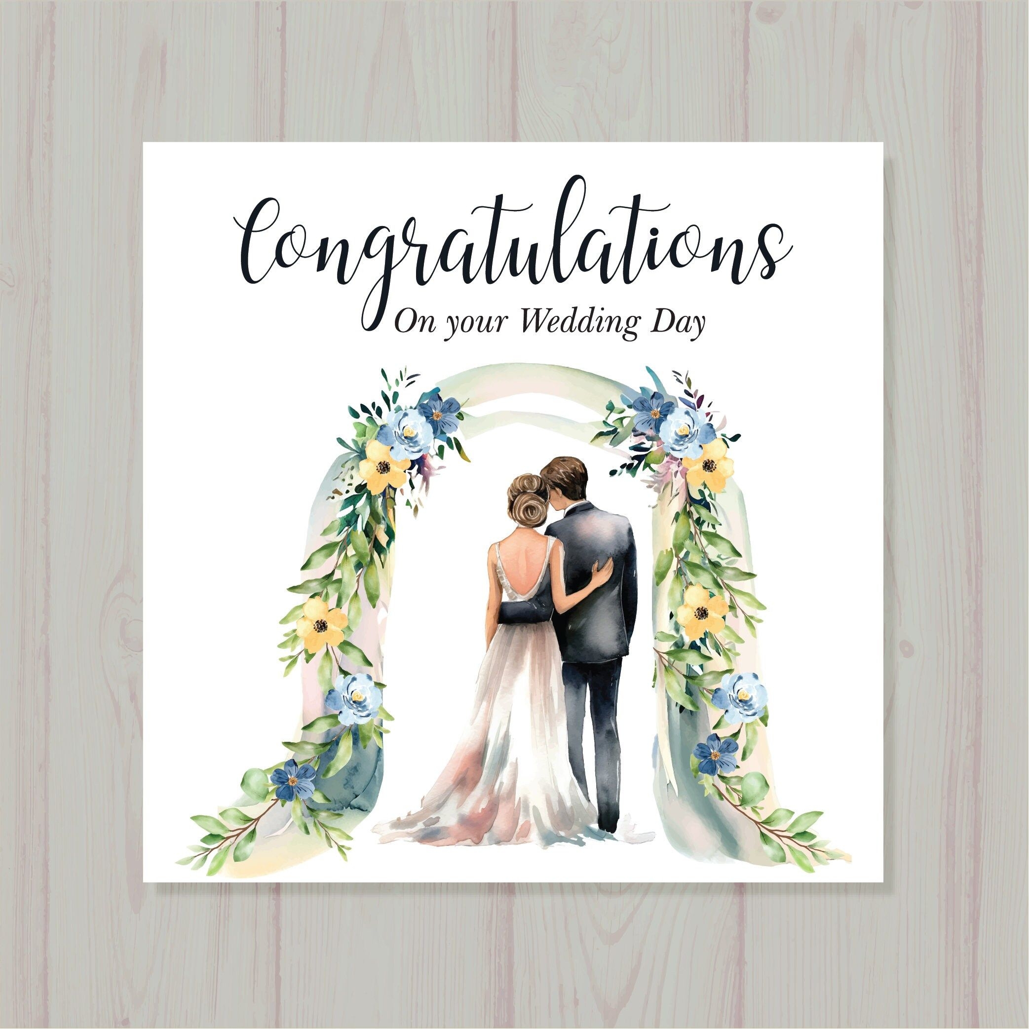 Congratulations To The Happy Couple Wedding Card Download Printable 
