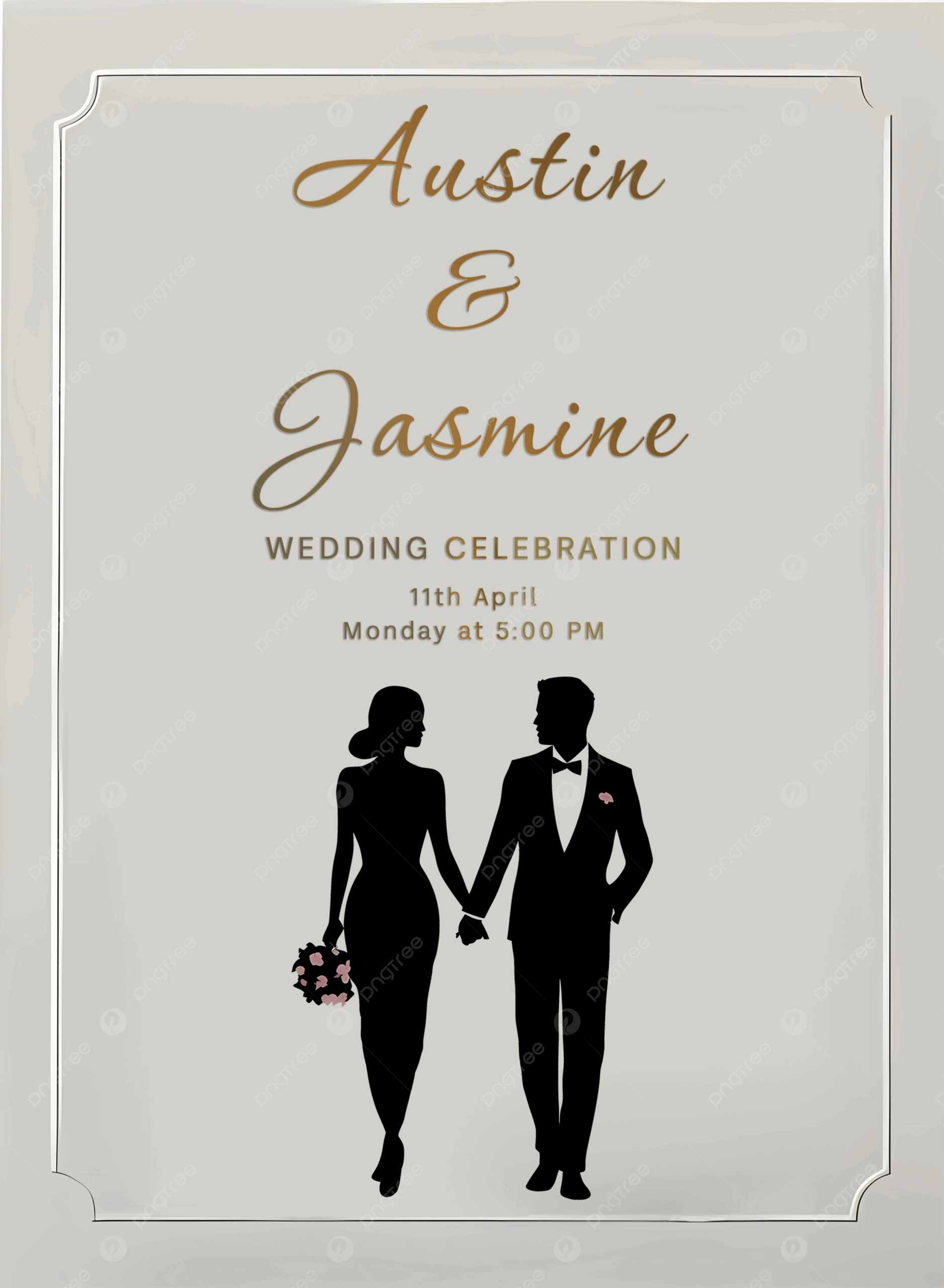 Couple Wedding Invitation Template Editable And Printable Template Download On Pngtree