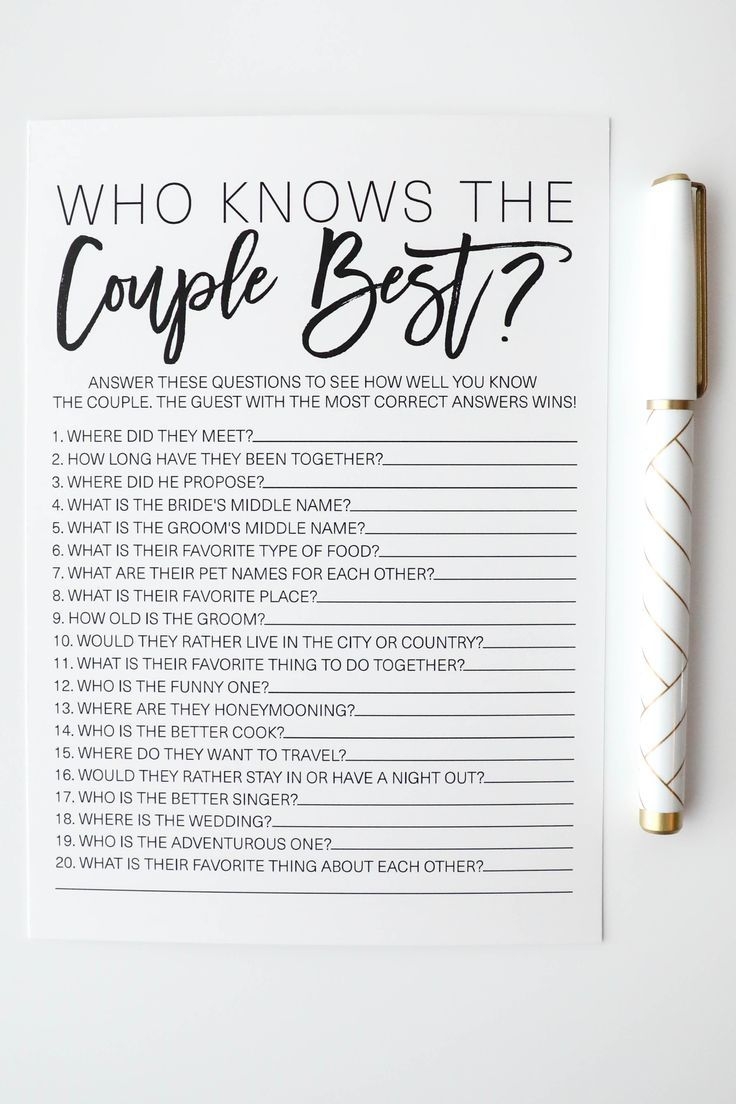 Couples Shower Games Ideas Printable Jimmy A Dolan