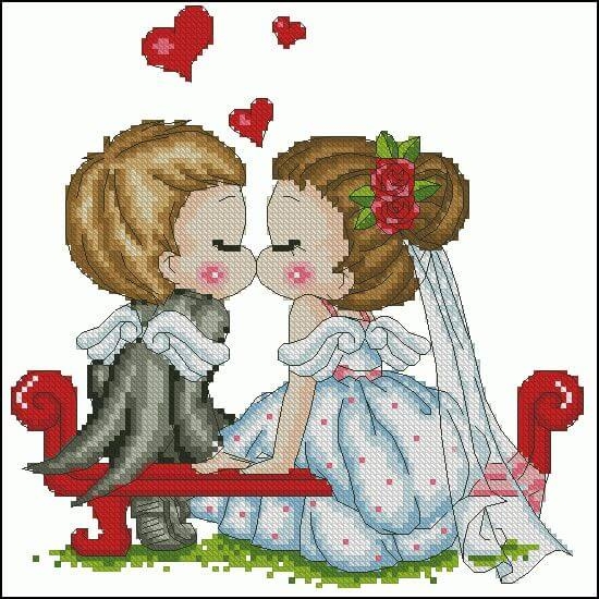 Cross stitch Pattern quot Wedding quot Free Cross stitch Patterns