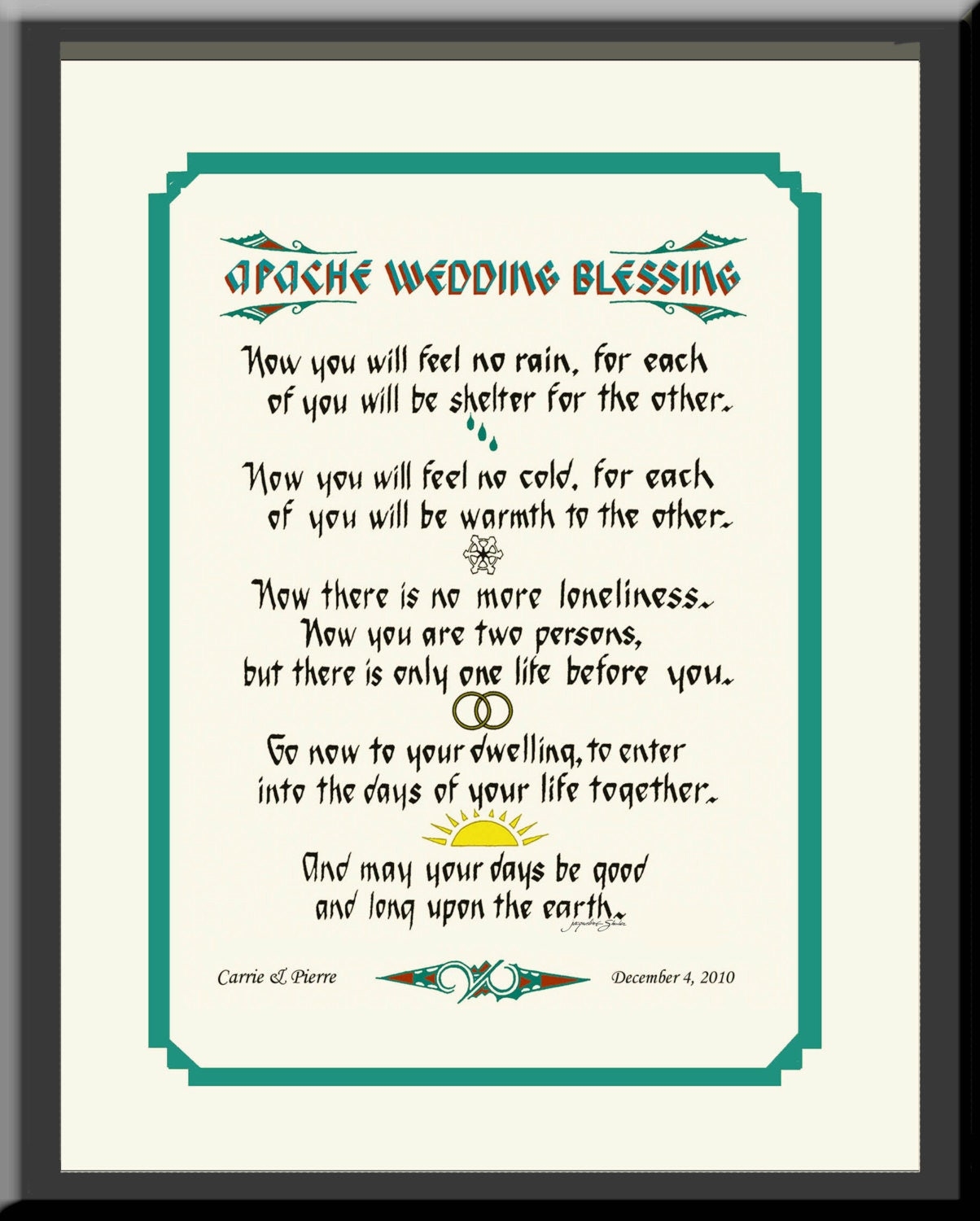 Custom Apache Wedding Blessing Native American Images 