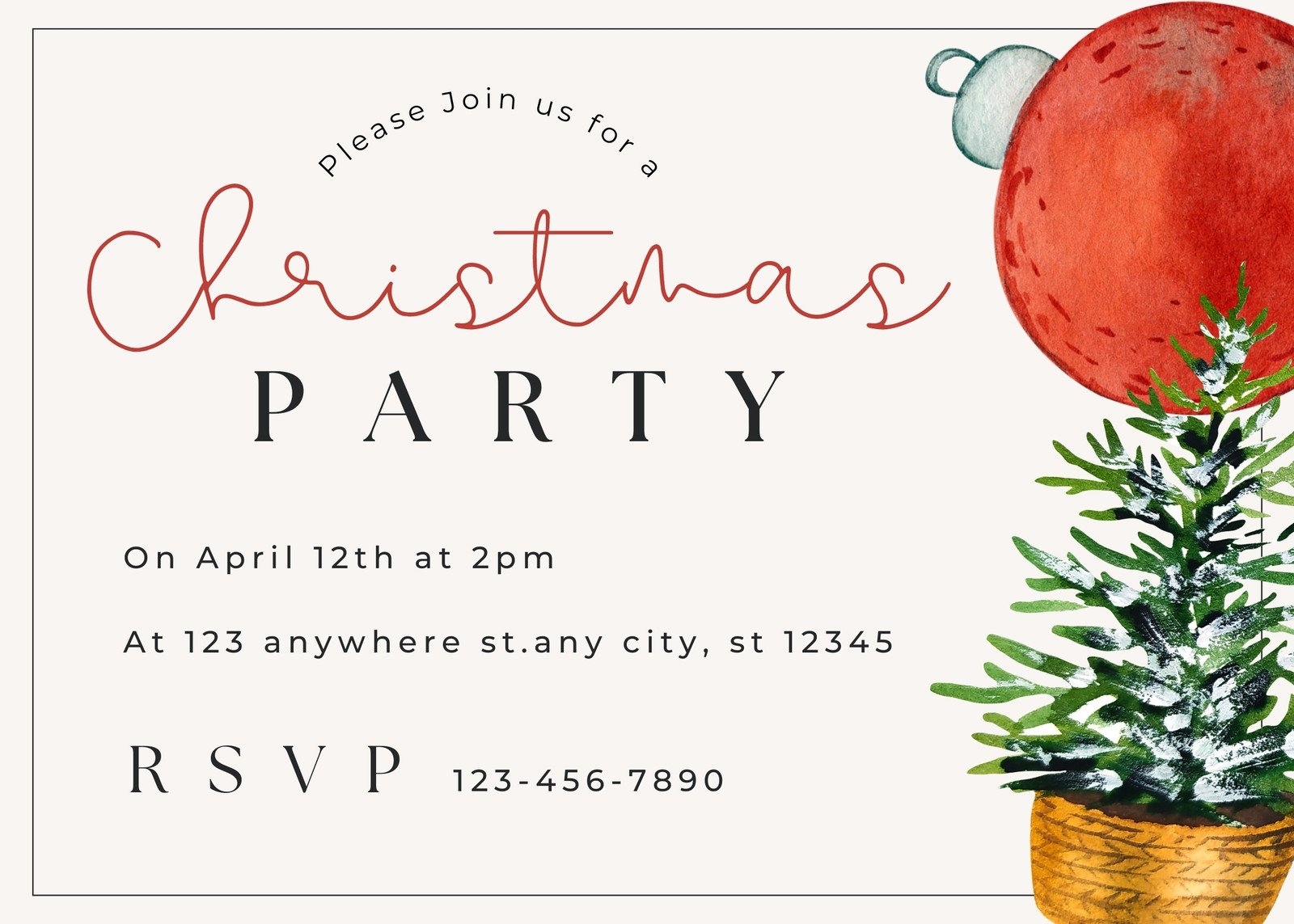 Custom Landscape Holiday Invitations Design U0026 Print With Canva Worksheets Library