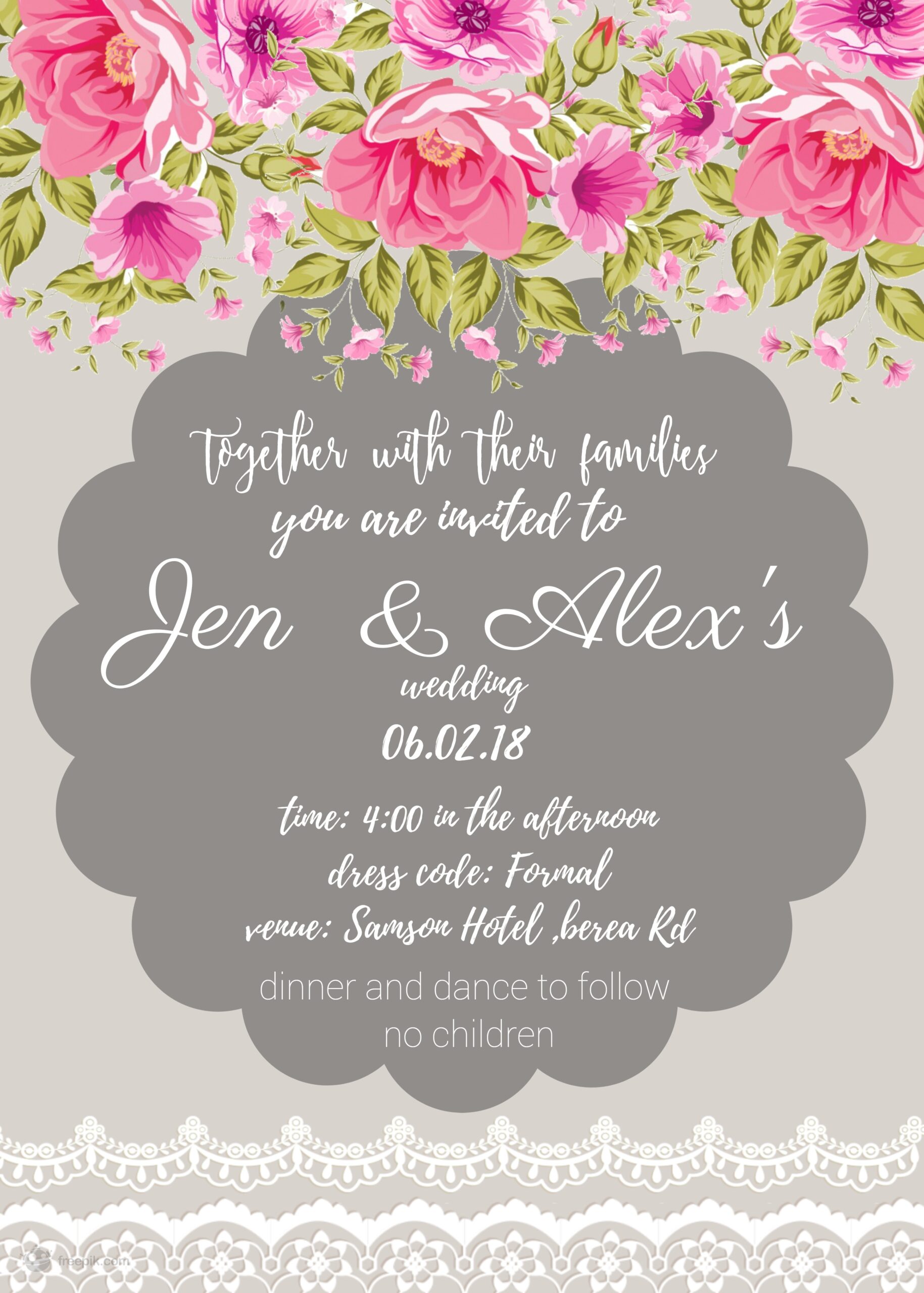 Custom Printable Wedding Invitations