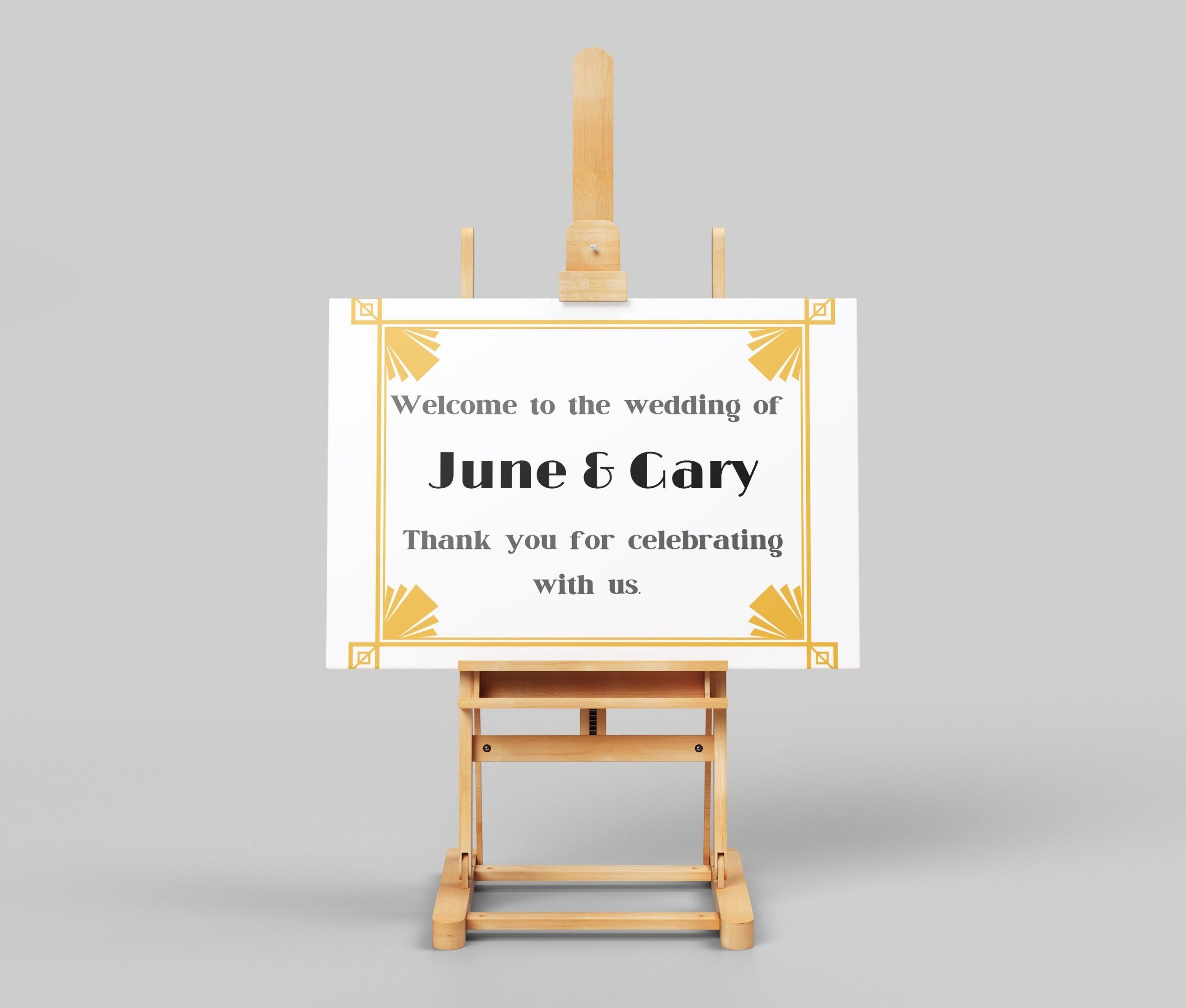 Custom Printed Wedding Welcome Sign And Seating Plan Art Deco Theme PrintByMagic We Print On Anything With A Touch Of Magic