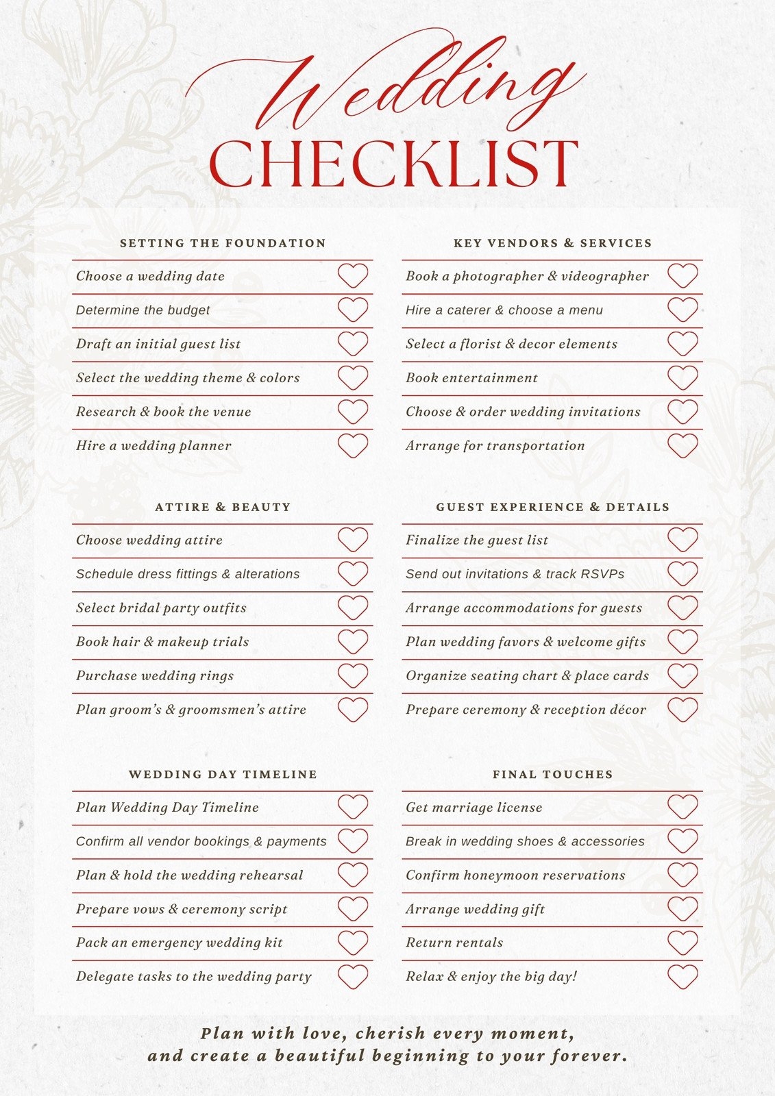 Customize 183 Wedding Checklists Templates Online Canva