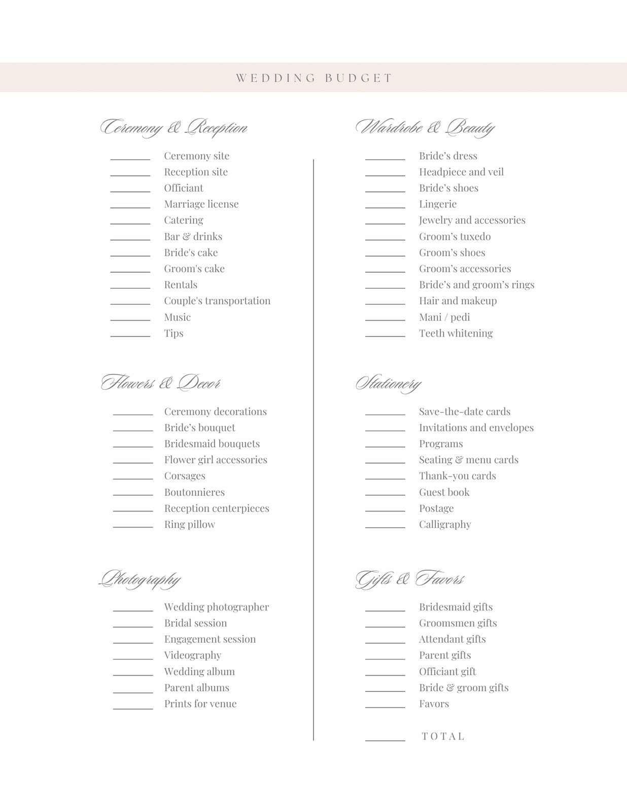 Customize 183 Wedding Checklists Templates Online Canva