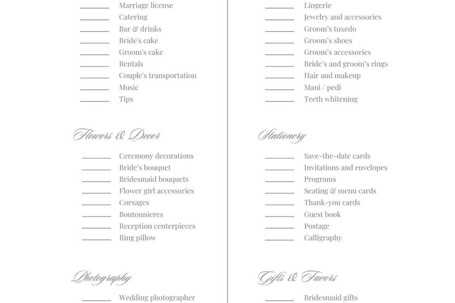 Customize 183 Wedding Checklists Templates Online Canva
