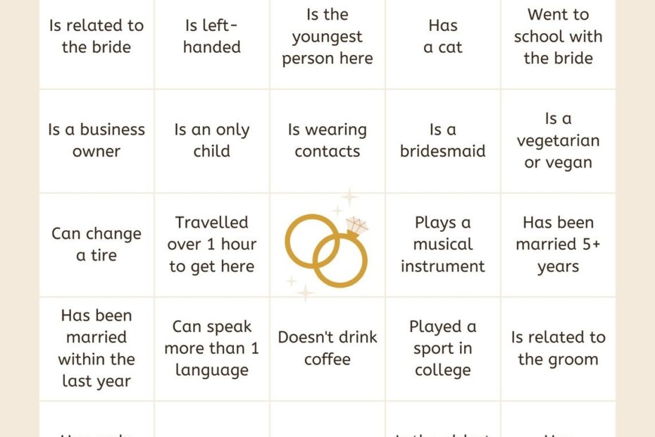 Customize 45 Bridal Shower Bingo Card Templates Online Canva