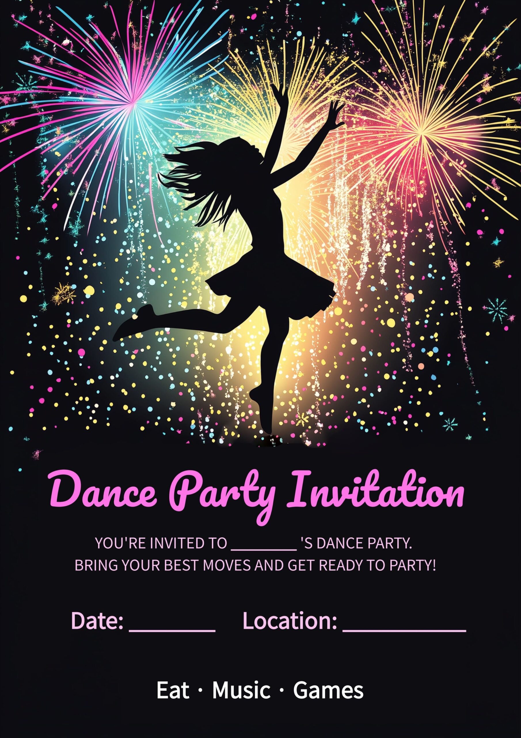 Dance Party Invitation Template PDF Agile