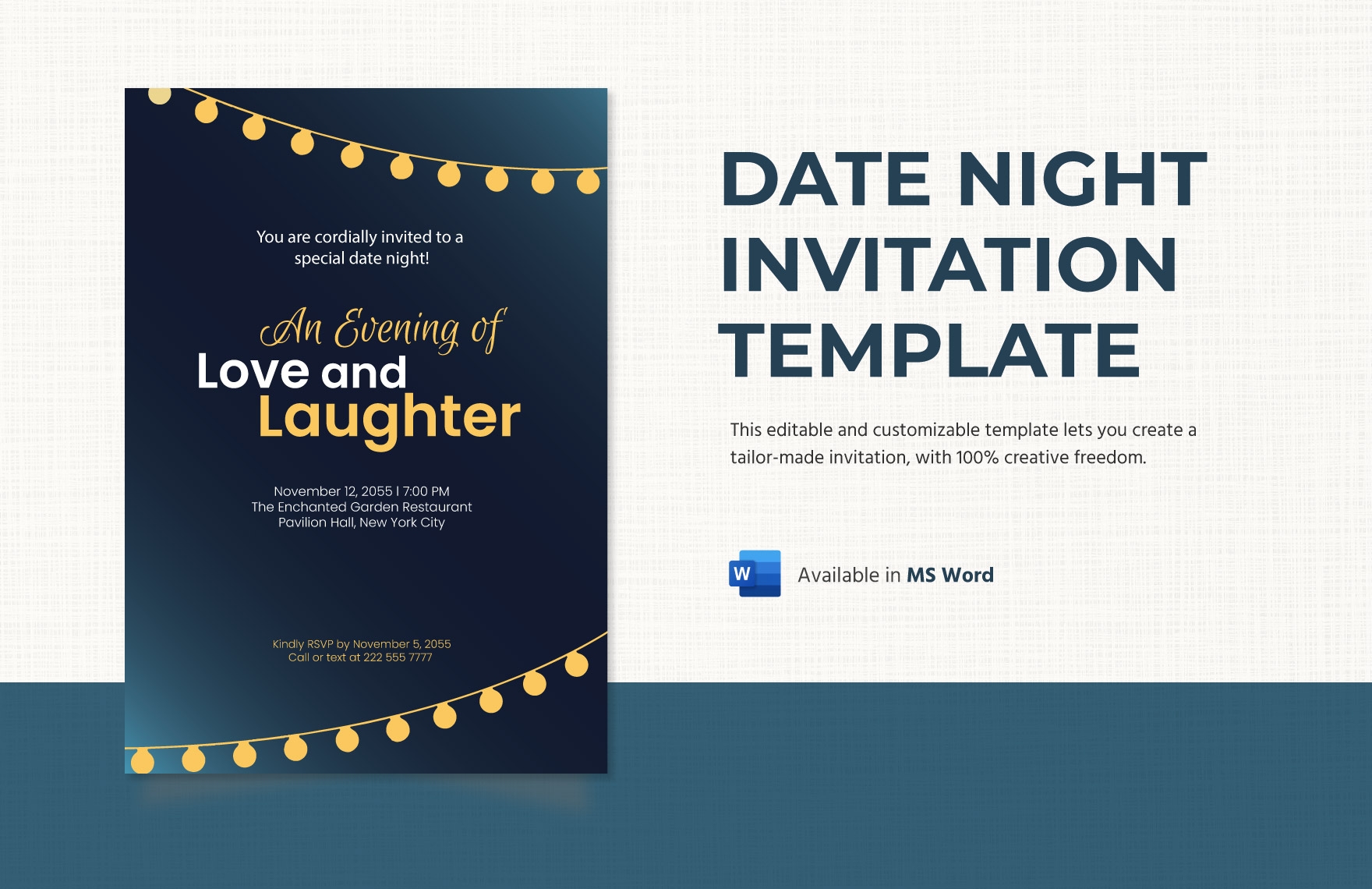 Date Night Invitation Template In Word Download Template