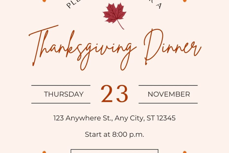 Design And Print Portrait Thanksgiving Invitations Canva