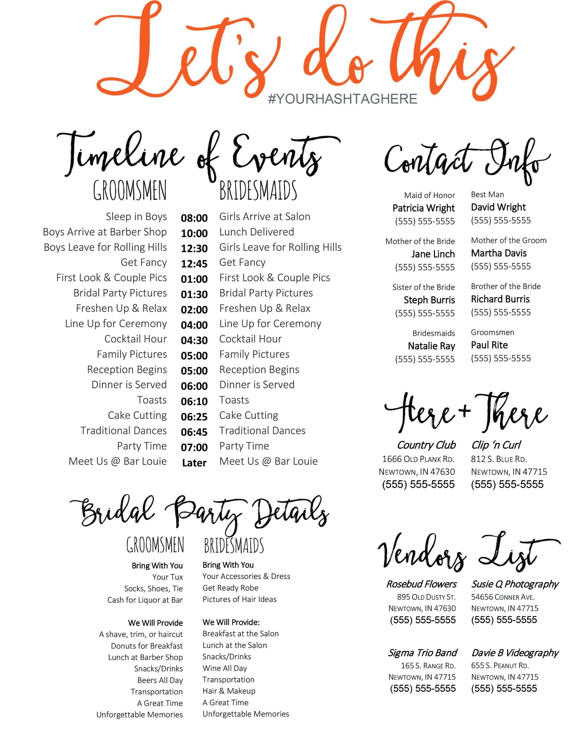 Detailed Wedding Timeline Template Create Your Personalized Wedding Plan 