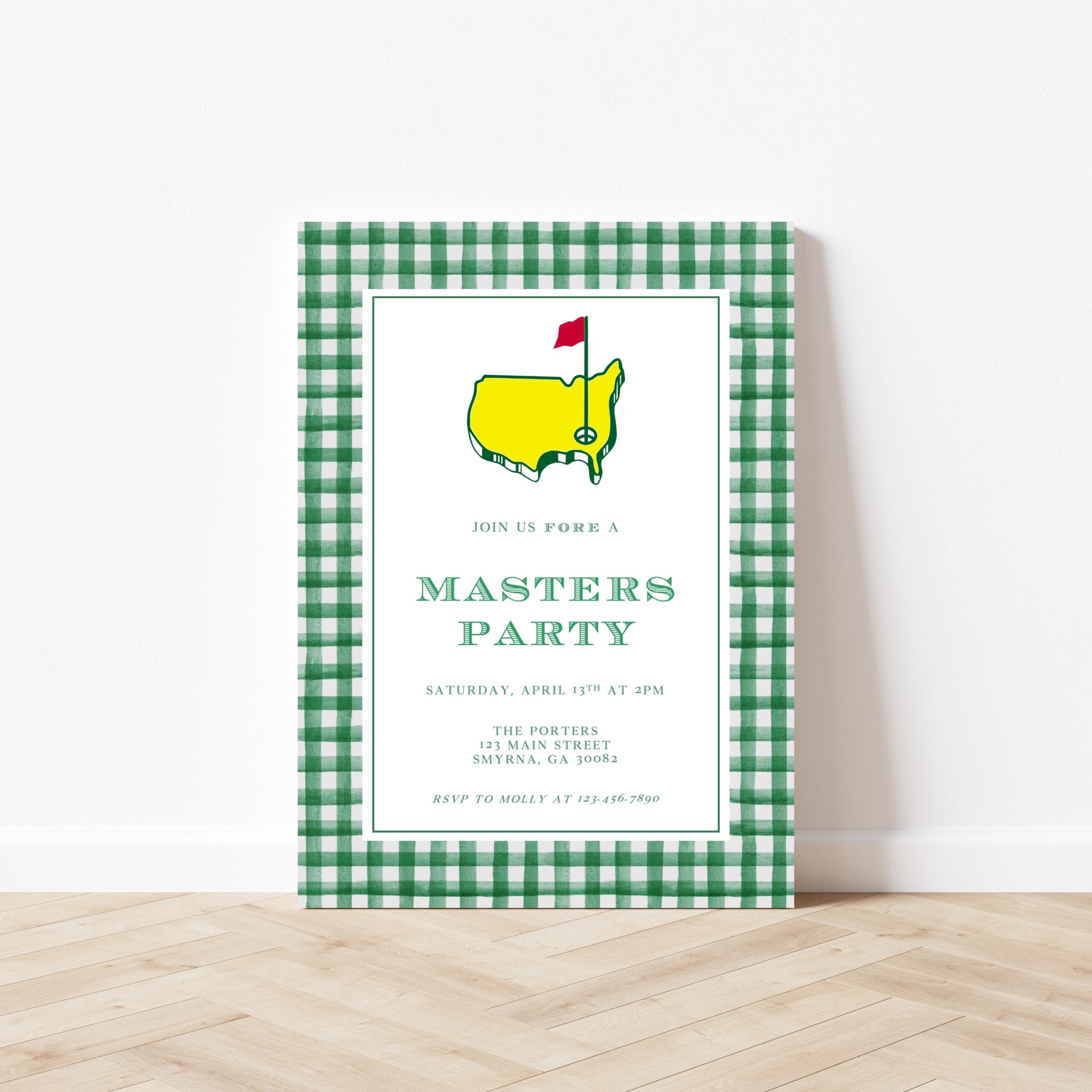 DIGITAL Or PRINTED Masters Party Invitation Masters Golf Invitation Golf Invitation Lets Partee Masters Tournament Masters Party Decor