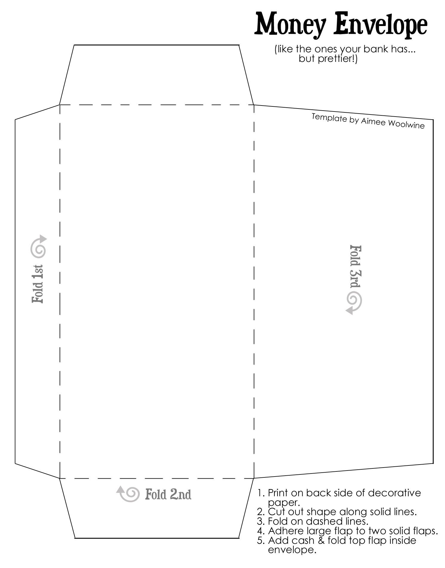 Diy Envelope Template Free