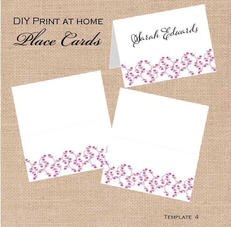 Diy Place Cards Wedding Printable