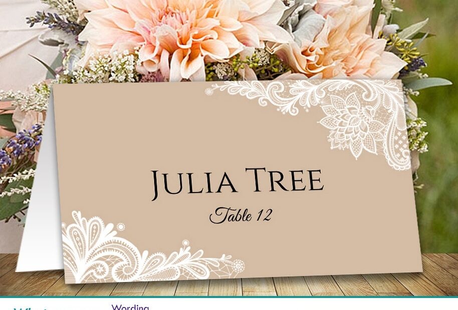 DiY Printable Wedding Place Card Template Instant Download