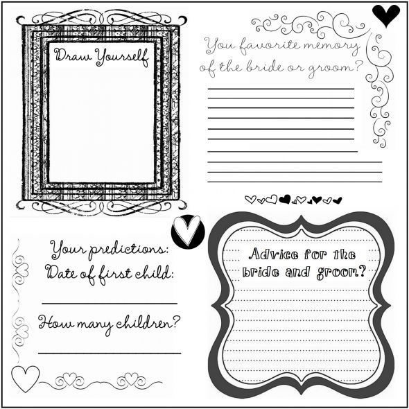 DIY Wedding Guest Book Pages