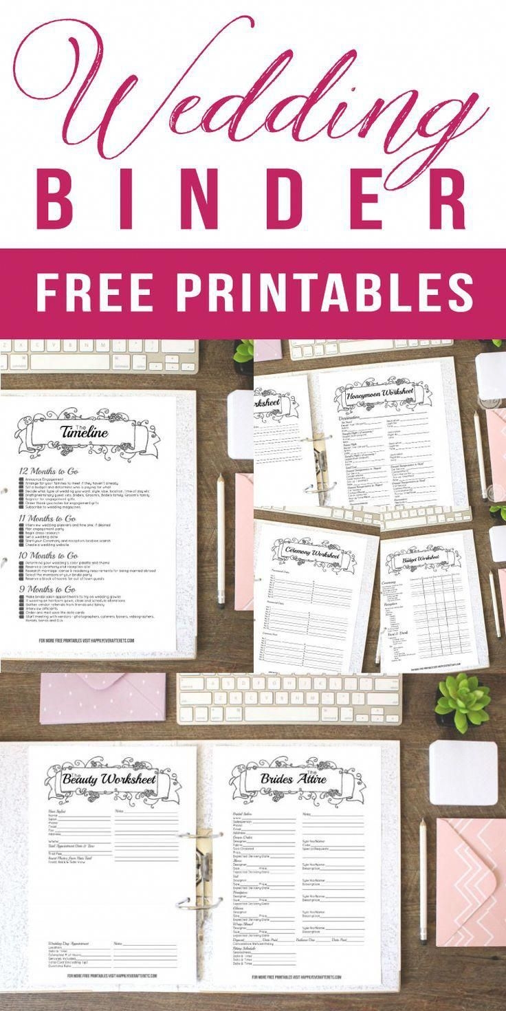 Diy Wedding Planning Binder Printables