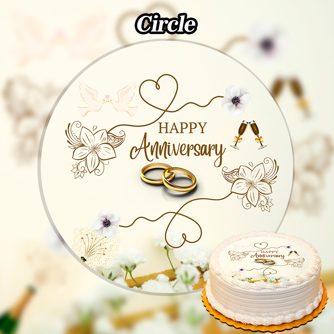 Edible Wedding Anniversary Cake Topper Personalised
