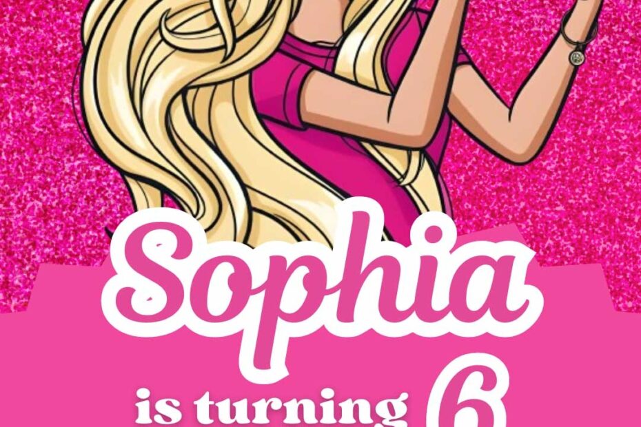 Editable Barbie Birthday Invitation Template Sweet Invite