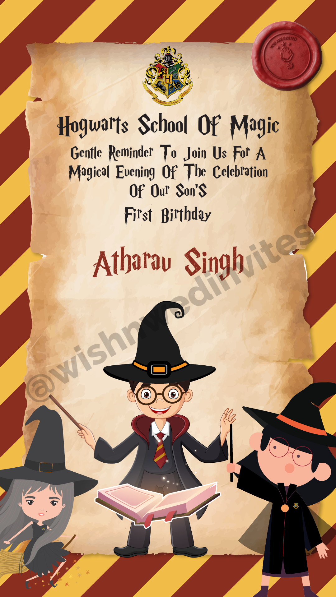 Editable Harry Potter Birthday Invitation Template Wish N Wed
