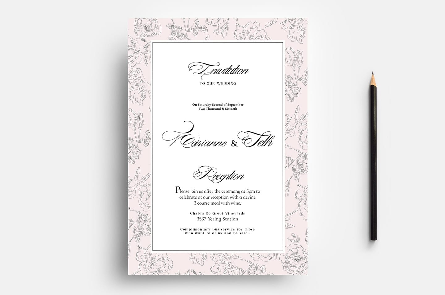 Editable Wedding Invitation Templates Free Download Indiater