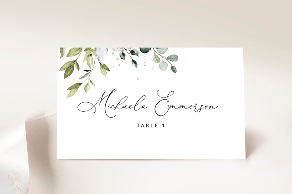 Editable Wedding Place Cards Template Avery Wedding Name Cards Greenery Instant Download Eucalyptus Printable Place Cards Rustic Boho Etsy