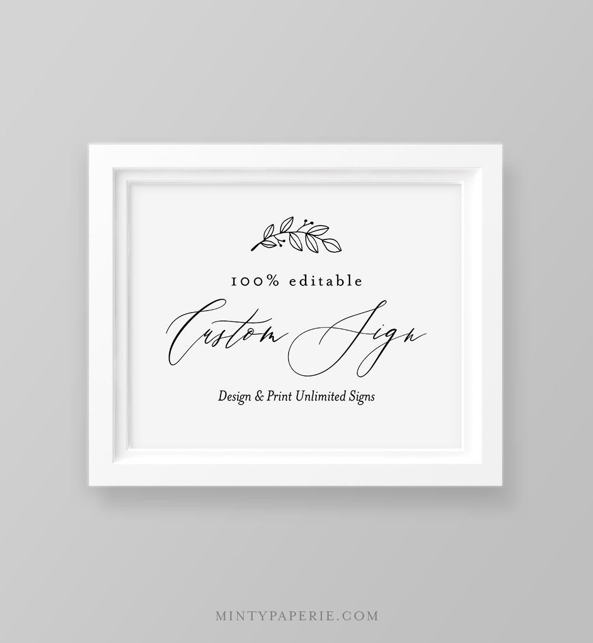 Editable Wedding Sign Template Create Unlimited Custom Signs 