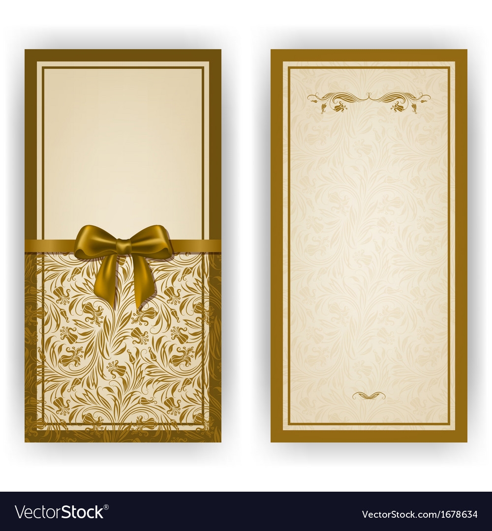 Elegant Template For Luxury Invitation Card Vector Image