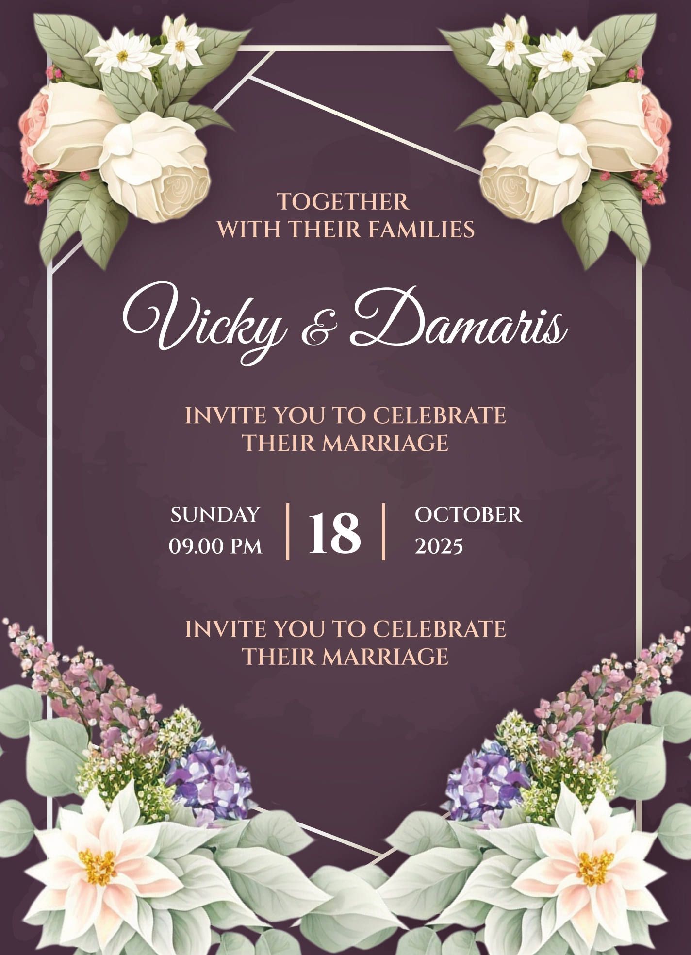 Elegant Wedding Invitation Free Google Docs Template Gdoc io