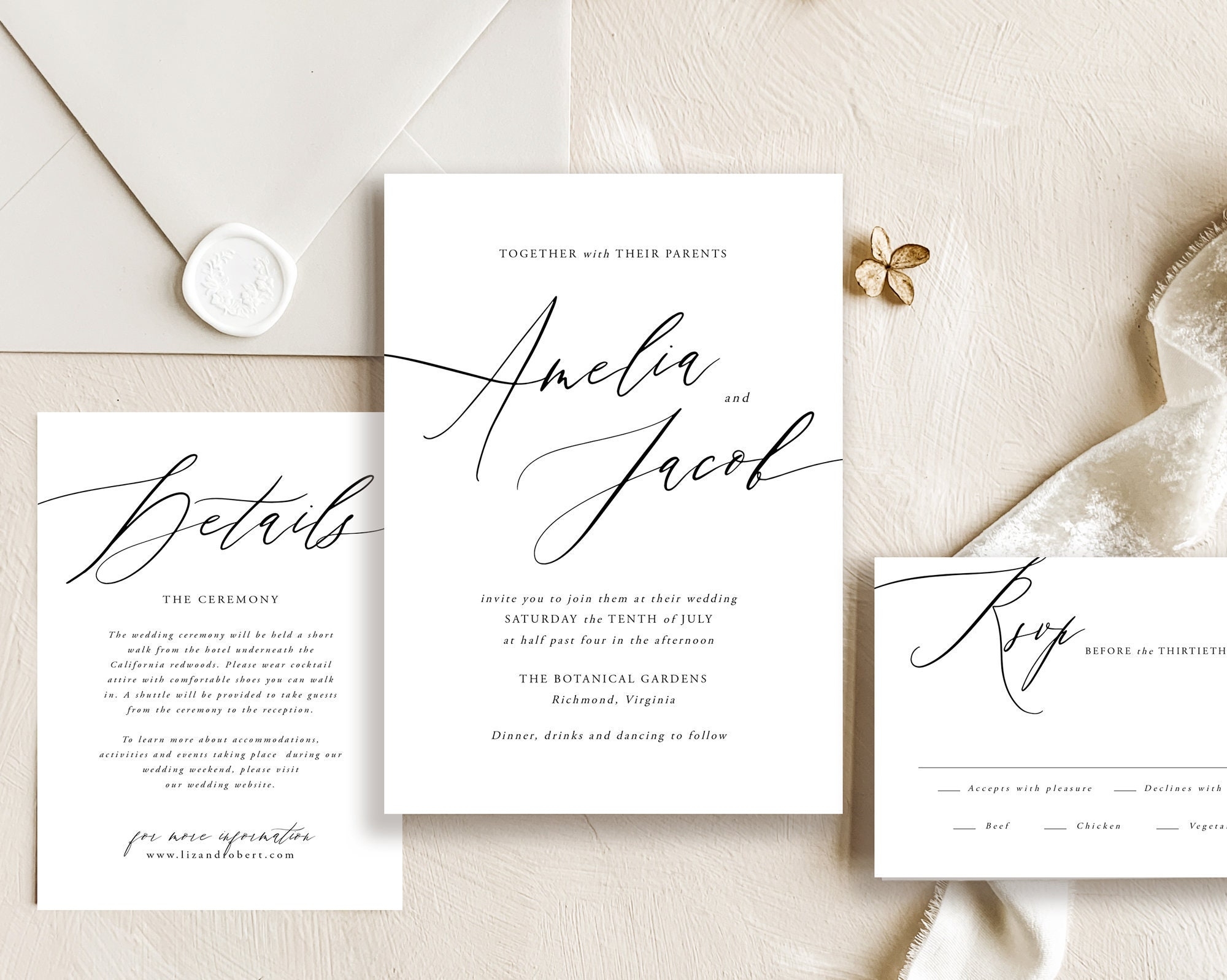 Elegant Wedding Invitations Printable Wedding Invites With 