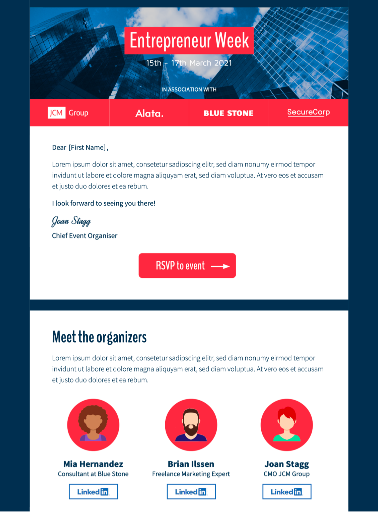 Email Invitation Template For Events Professional Event Emails