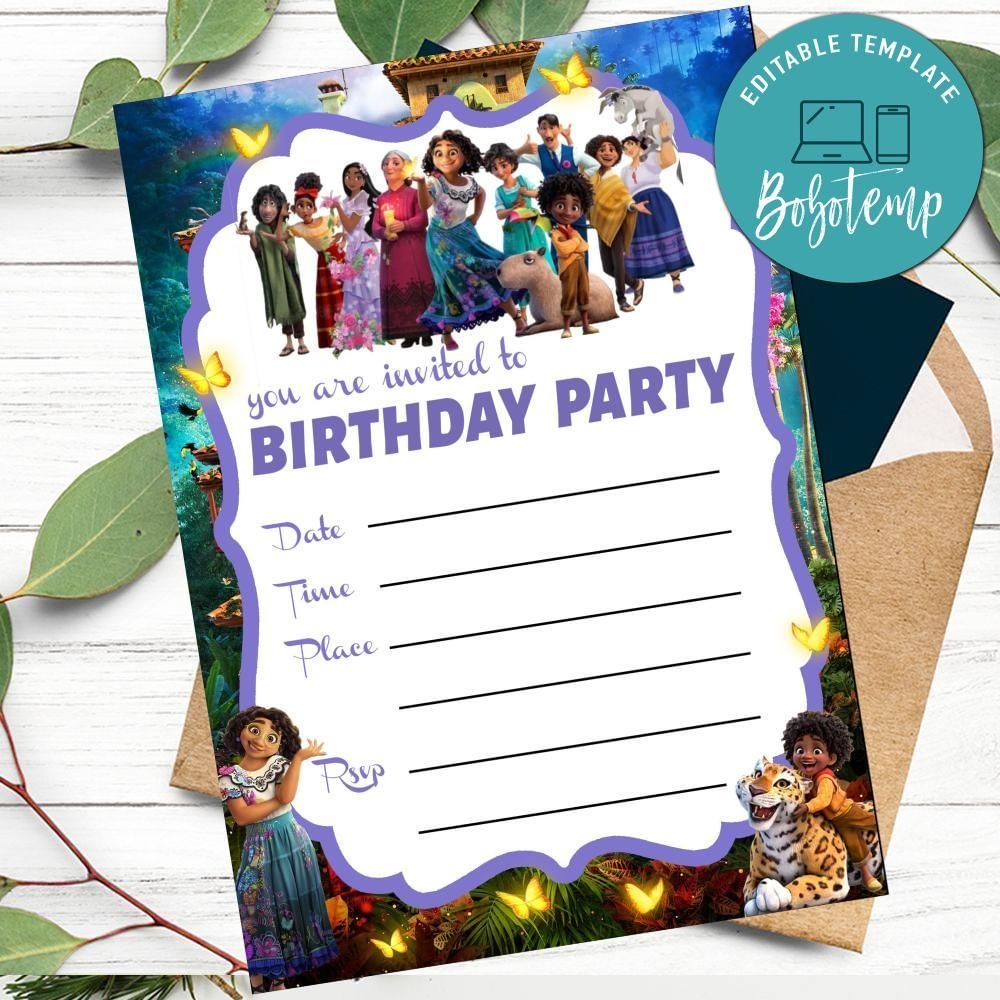 Encanto Fill In Blank Invitation Customizable Template DIY Bobotemp